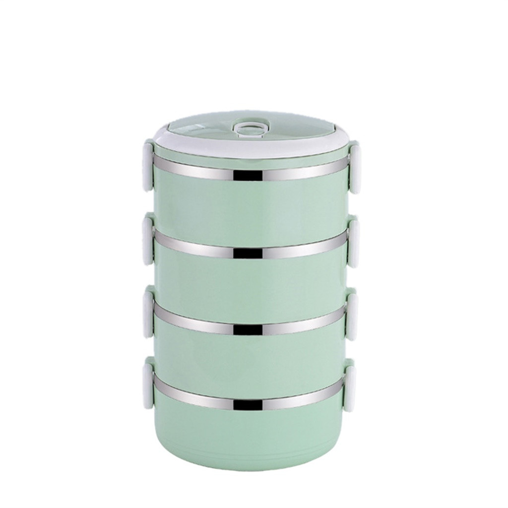 thumbnail image 2 of melotizhi Stainless Steel Insulated Lunch Box Stacking Food Containers, Green, 2 of 5